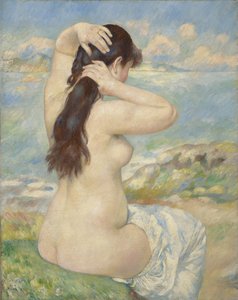 Bagnante che Si Sistema i Capelli, 1885 da Pierre Auguste Renoir