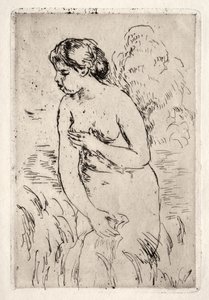 Bagnante in piedi fino alle ginocchia da Pierre Auguste Renoir