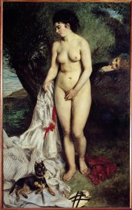 Bagnante con griffone da Pierre Auguste Renoir