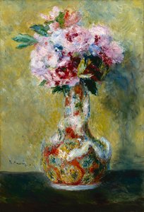 Bouquet di fiori in vaso giapponese da Pierre Auguste Renoir