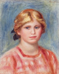 Busto di donna con camicetta rosa