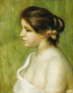 Busto di una Giovane con Fiori all