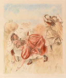 Bambini che giocano a palla da Pierre Auguste Renoir
