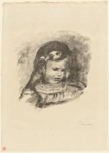 Claude Renoir, testa abbassata da Pierre Auguste Renoir