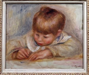Coco scrittore da Pierre Auguste Renoir