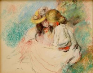 Due bambine che leggono da Pierre Auguste Renoir