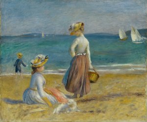 Figure sulla spiaggia da Pierre Auguste Renoir
