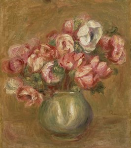 Fiori in un vaso verde