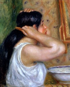 Ragazza che si pettina i capelli, 1907-8