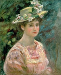 Ragazza con eglantine sul cappello, c.1896