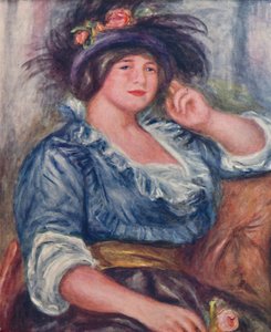 Ragazza con una rosa, 1913, 1923 da Pierre Auguste Renoir