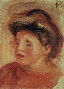 Testa di una giovane ragazza da Pierre Auguste Renoir