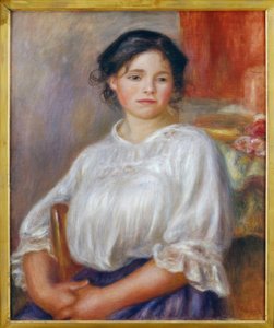 Giovane ragazza seduta da Pierre Auguste Renoir