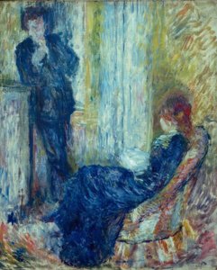 La conversazione. Riviere e Margot. Al caminetto da Pierre Auguste Renoir