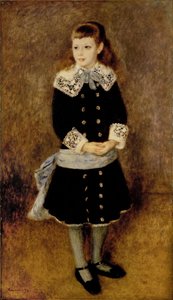 La ragazza con la cintura blu... (olio su tela) da Pierre Auguste Renoir