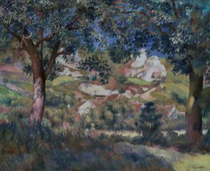 Paesaggio a La Roche Guyon, c.1887 da Pierre Auguste Renoir