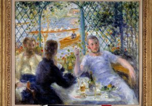 Pranzo al ristorante Fournaise o il pranzo dei vogatori da Pierre Auguste Renoir