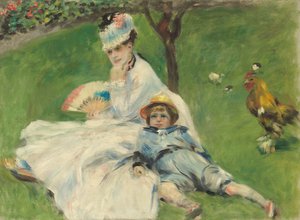 Madame Monet e suo figlio da Pierre Auguste Renoir