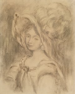Mme Dieterle con un cappello, c.1896 da Pierre Auguste Renoir