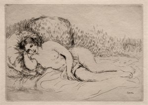 Donna nuda reclinata da Pierre Auguste Renoir