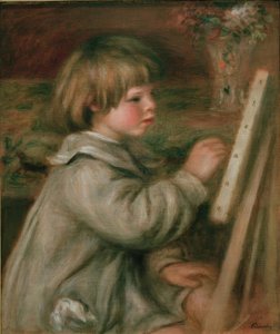 Ritratto di Claude Renoir che dipinge da Pierre Auguste Renoir