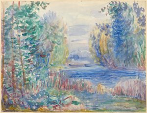 Paesaggio fluviale, 1890 da Pierre Auguste Renoir
