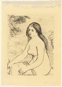 Donna nuda seduta