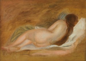 Nudo dormiente, vista posteriore, sfondo ocra; Nu Couche, vu de Dos, sur fond Ocre, c.1885
