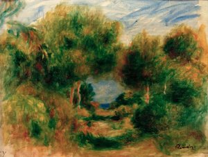 Uscita dal bosco, mare sullo sfondo da Pierre Auguste Renoir