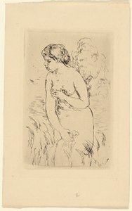 Bagnante in piedi da Pierre Auguste Renoir