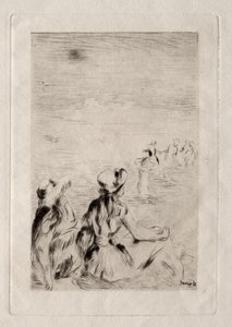 Sulla spiaggia, a Berneval da Pierre Auguste Renoir