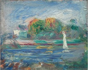 Il fiume blu, c. 1890-1900 da Pierre Auguste Renoir