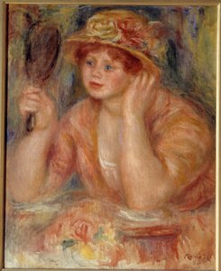 La donna allo specchio da Pierre Auguste Renoir