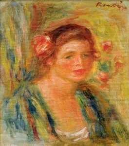 Testa di giovane donna (Ritratto di Gabrielle) da Pierre Auguste Renoir