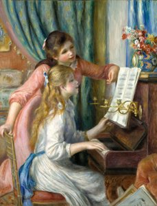 Due giovani ragazze al pianoforte da Pierre Auguste Renoir