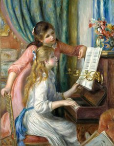 Due giovani ragazze al pianoforte