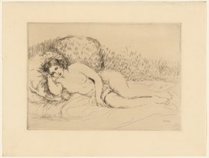 Donna Distesa, a Sinistra da Pierre Auguste Renoir