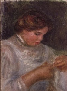 Donna con forbici da Pierre Auguste Renoir