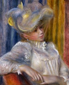 Donna con cappello, 1891 da Pierre Auguste Renoir