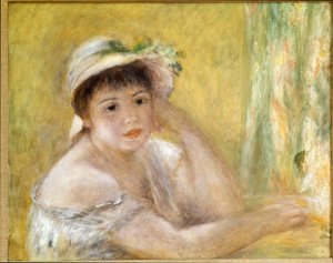 Donna con cappello di paglia
