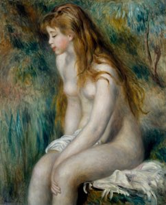 Giovane ragazza che fa il bagno