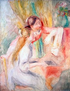 Giovani ragazze al pianoforte, 1892 da Pierre Auguste Renoir