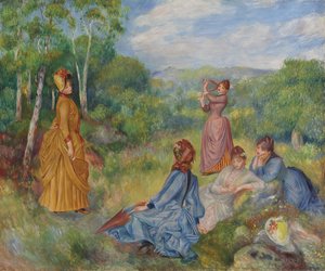 Giovani donne che giocano a badminton, ca 1887 da Pierre Auguste Renoir
