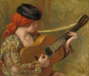 Giovane donna spagnola con una chitarra, 1898 da Pierre Auguste Renoir