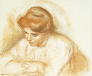 Giovane Donna Appoggiata da Pierre Auguste Renoir