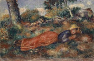 Giovane donna sdraiata sull