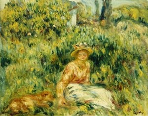 Giovane Donna in un Giardino