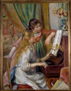 Giovani ragazze al pianoforte da Pierre Auguste Renoir