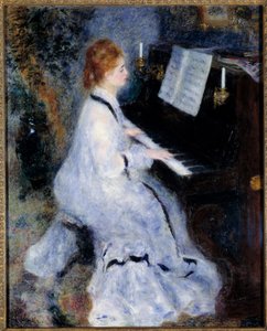 Giovane donna al pianoforte