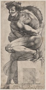 Ignudo (dopo Michelangelo) da Pierre Biard the Younger